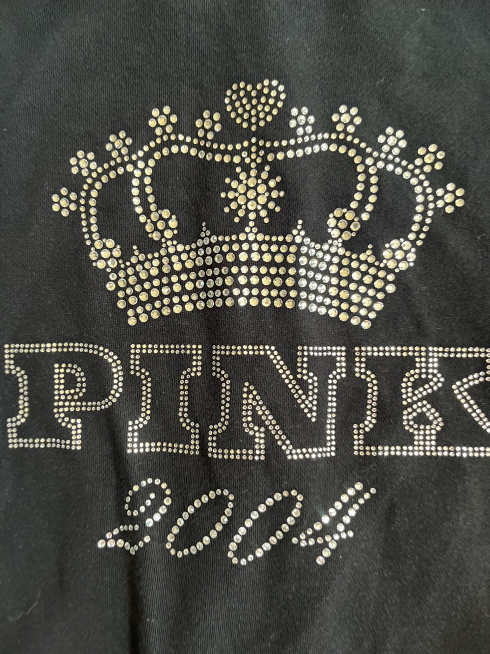 Rare Vintage Pink Victoria's Secret Black Rhinestone Bling Y2K 2004 Zip Up - Picture 6 of 7